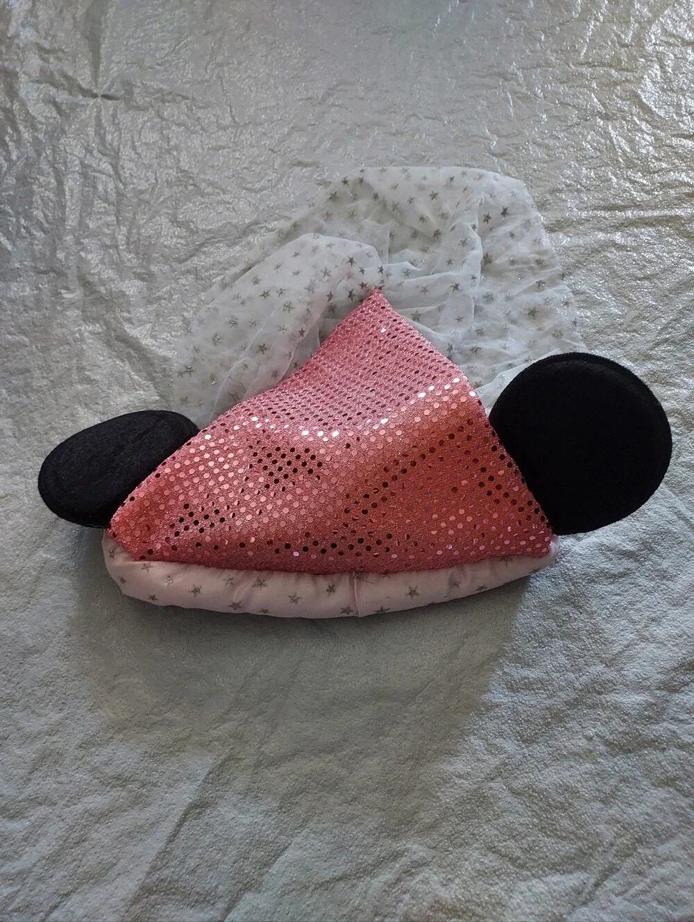 Disney Pink Sequin Mouse Ear Party Hat with Black Ears
